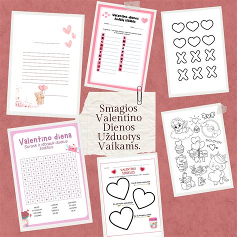 Valentino dienos atributika vaikams