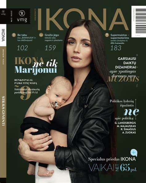 Ieva Daugirdaitė ir Marijonas Mikutavičius su sūnumi Majumi ant žurnalo viršelio