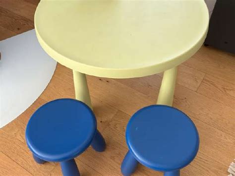 Vaikiškas stalas ir kėdė IKEA MAMMUT skirtingose spalvose