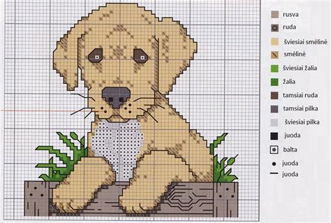 Siuvinėjimo kryželiu schemos vaikams su gyvūnais