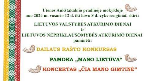 Rankdarbiai, skirti Valstybės dienai