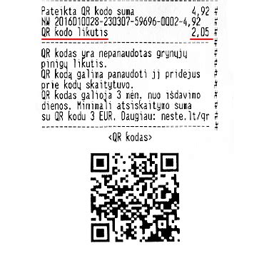 QR kodas ant bilieto