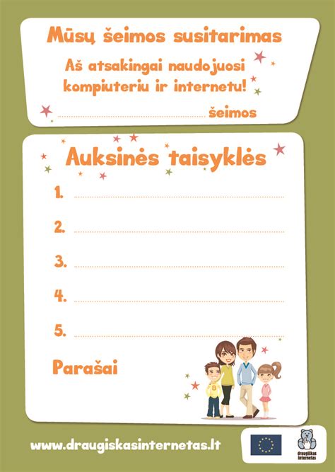 Auklė ir vaikas, šeimos susitarimas