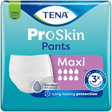 Schema, kaip veikia TENA Pants Maxi: sugeriamumas, kvapo kontrolė, apsauga nuo pratekėjimo