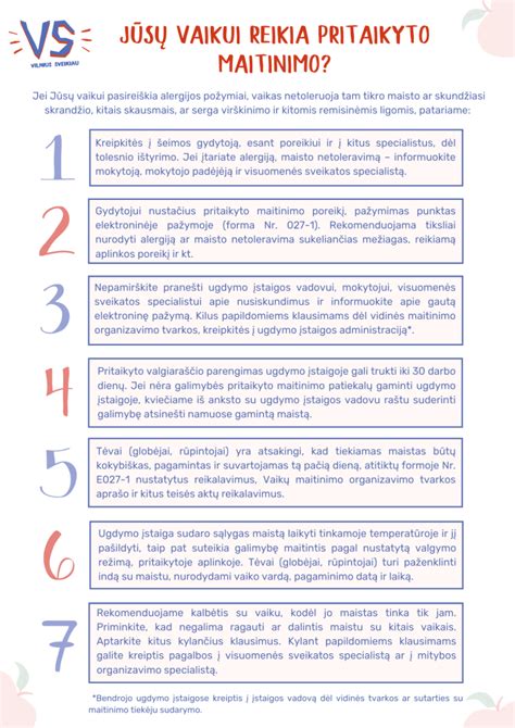 maitinimo rekomendacijos vaikams