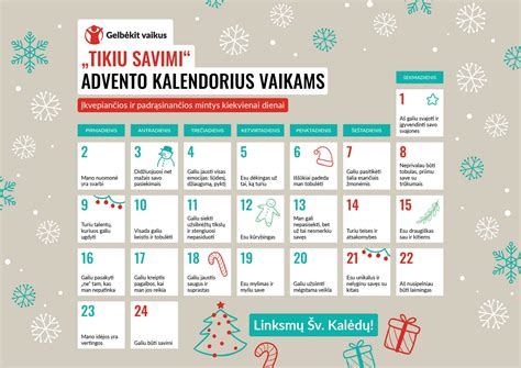 pavyzdžiai Advento kalendorių