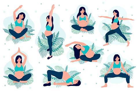 pregnant woman doing prenatal yoga