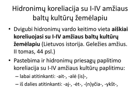 Baltų hidronimų paplitimo schema
